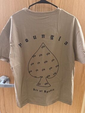 YoungLA Ace of Spades Graphic Tee - Tan/Black